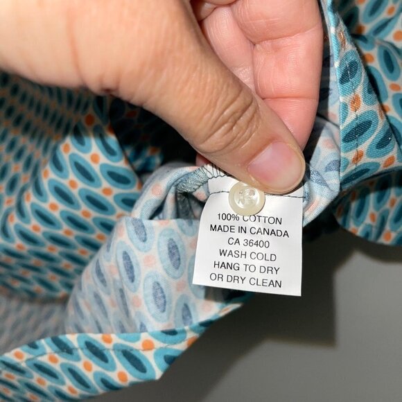 Envelop Jim Smith Button Front Shirt Mens Size Small S Cotton Short Sleeve Blue - Picture 7 of 7